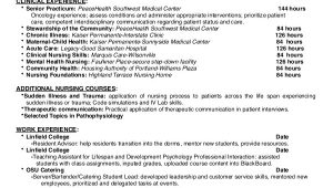 Student Resume Nursing Nursing Student Resume Example 10 Free Word Pdf