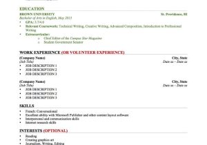 Student Resume Sections How to Make A Resume for First Job College Student