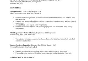 Student Resume Sections Sample Resume for College Students Still In School