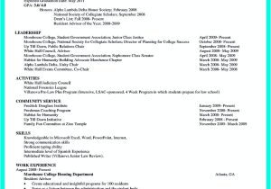 Student Resume Sections the Perfect College Resume Template to Get A Job