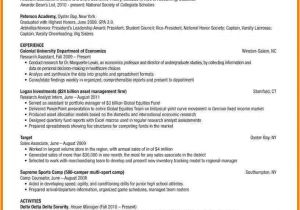 Student Resume Undergraduate 9 Resume Template for Undergraduate Student