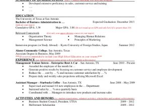Student Resume Undergraduate Resume Template for Undergraduate Students