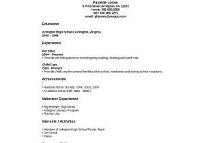 Student Resume with No Work Experience Template Sample High School Student Resume 8 Examples In Word Pdf