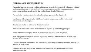 Student Teacher Responsibilities Resume Sample Teacher Job Description 12 Examples In Word Pdf