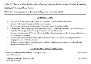 Student Teacher Responsibilities Resume Student Teaching Duties for Resume