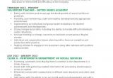 Student Teacher Volunteer Resume Volunteer Teacher Resume Samples Qwikresume