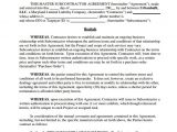 Sub Contractor Contract Template Sample Subcontractor Agreement 17 Free Documents