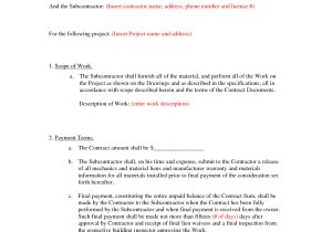 Subcontractor Contract Template Uk Subcontractor Agreement forms by Beunaventuralongjas