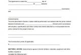 Subcontractor Scope Of Work Template 14 Subcontractor Agreement Templates Free Sample