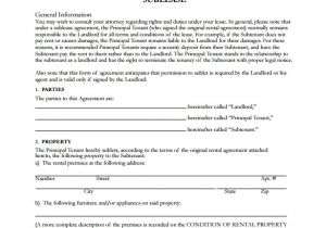 Sublet Contract Template Uk Sublease Agreement 25 Download Free Documents In Pdf Word