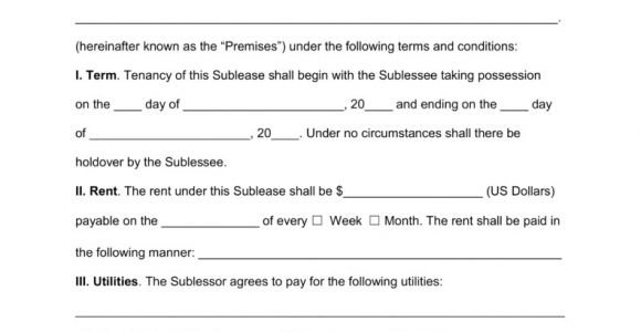 Subletting Contract Template Free Rental Lease Agreement Templates Residential