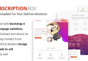 Subscription Box Business Plan Template Subscription Box A Landing Page Template for Your Subcom