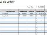 Subsidiary Ledger Template Account Payable Ledger Template Templates Resume