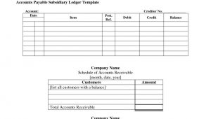 Subsidiary Ledger Template Accounts Receivable Subsidiary Ledger Template Templates