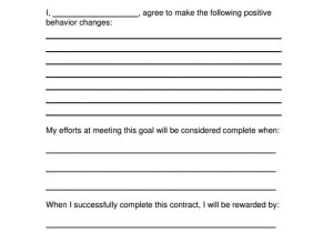 Substance Abuse Behavior Contract Template Sample Behaviour Contract 15 Free Documents Download In