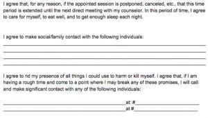 Suicide Contract for Safety Template 767 Best Images About School Counseling