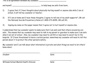 Suicide Contract for Safety Template Bad Signage Blog August 2012