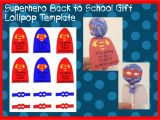 Superhero Lollipop Cape Template Superhero Lollipop Printable Template Back by