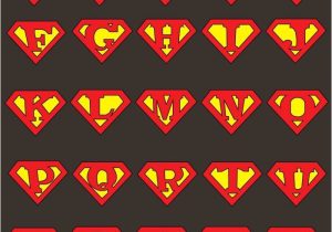 Superman Alphabet Template Personalized Superman Logo Superman Logo Customizable T