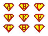 Superman Alphabet Template Super Alphabet Letters Illustrations On Creative Market