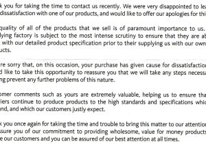 Supermarket Bag Packing Letter Template Answer Complaint Letter Sample Complaint Letter Writting