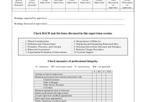 Supervision Contract Template Bcba Supervision form