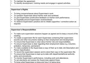 Supervision Contract Template Supervision Contract Template In Word and Pdf formats