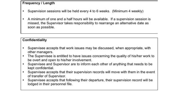 Supervision Contract Template Supervision Contract Template In Word and Pdf formats