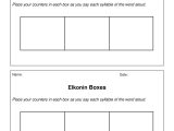 Syllable Template Worksheet Elkonin Boxes Worksheets Grass Fedjp Worksheet