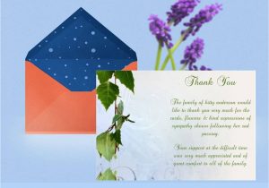 Sympathy Flower Card Messages Examples Natural Thank You Card Template Regarding Sympathy Thank You