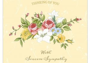 Sympathy Messages On Flower Card 8 Free Printable Condolence and Sympathy Cards
