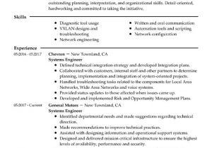 System Engineer Resume Objective Resume Samples for Every Job Title Industry Resume now