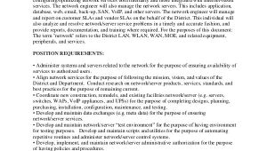 Systems Engineer Resume Job Description Sample Network Engineer Job Description 10 Examples In
