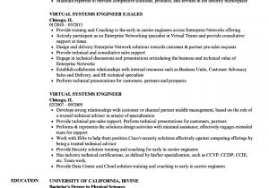 Systems Engineer Vmware Resume Virtual Systems Engineer Resume Samples Velvet Jobs
