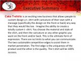 T Shirt Company Business Plan Template Custom T Shirt Business Plan