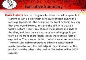 T Shirt Company Business Plan Template Custom T Shirt Business Plan