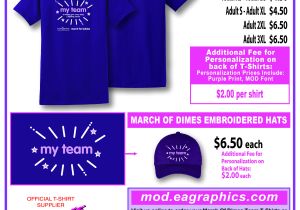 T Shirt Fundraiser Flyer Template March for Babies Teams