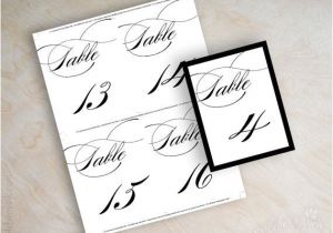 Table Numbers for Wedding Reception Templates Instant Download Pdf Digital Diy Table Number Template