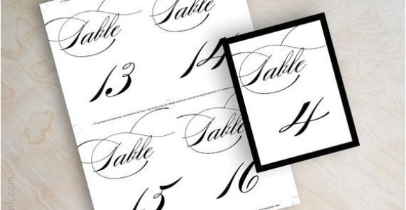 Table Numbers for Wedding Reception Templates Instant Download Pdf Digital Diy Table Number Template