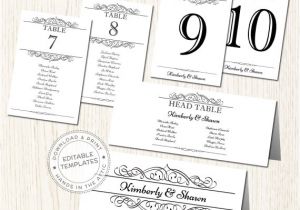Table Numbers for Wedding Reception Templates Wedding Seating Chart Template Seating Plan Printable