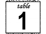 Table Numbers Template for Weddings 6 Best Images Of Printable Table Number Templates Free