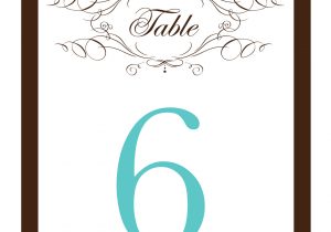 Table Numbers Template for Weddings Table Number Template Madinbelgrade