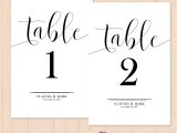 Table Numbers Template for Weddings Table Numbers Printable Pdf Template Wedding Invitation