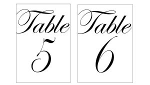 Table Numbers Template for Weddings Wedding Table Numbers Template Beepmunk