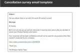 Take Our Survey Email Template Cancellation Survey Email Template