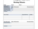 Taking Minutes In A Meeting Template 2018 Meeting Minutes Template Fillable Printable Pdf
