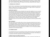 Talent Agency Contract Template Talent Agreement Talent Contract Template with Sample