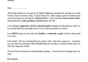 Talent Agent Cover Letter Sample Sample Cover Letter Talent Manager Cover Letter Sample
