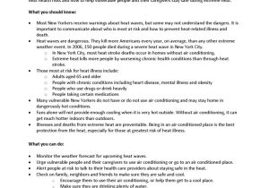 Talking Points Template Word Staying Safe and Healthy During Heat Waves Design for