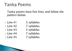 Tanka Poem Template Haiku Tanka Cinquain and Diamante Ppt Video Online